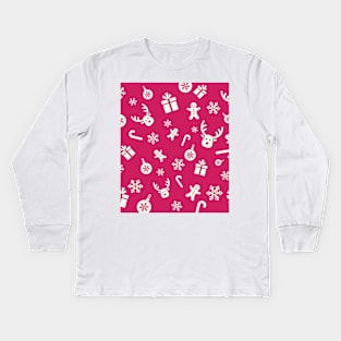 Christmas pattern Kids Long Sleeve T-Shirt